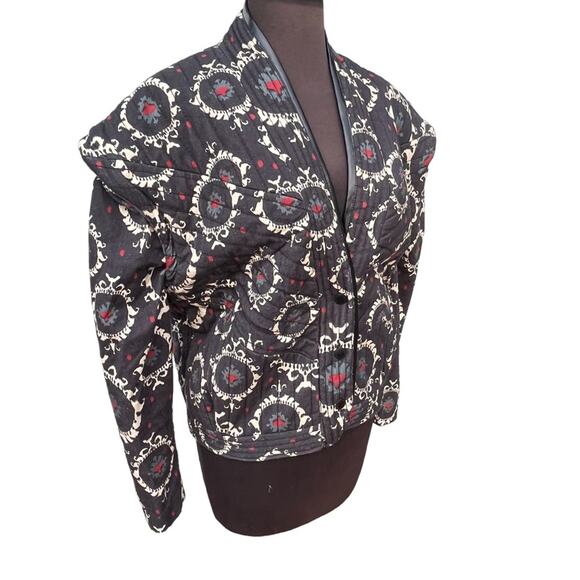 Anthropologie Rapsodia Oversized Artsy Quilted Paisley Boho Eclectic Jacket XS - Picture 2 of 8